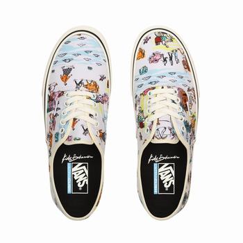 Panske Surf Topanky Vans Kide Authentic Biele VA58ZLIXT